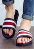 รองเท้าเเตะส้นเเบน X-2 - Unisex Multi Colors Stripes Sandals