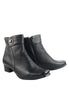 รองเท้าบู๊ทหนัง S276 - Low-Heels Flat Leather Ankle Boots