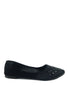 รองเท้าคัชชูส้นแบนประดับคริสตัล A-302 - Basic Round Toe Ballet Flats