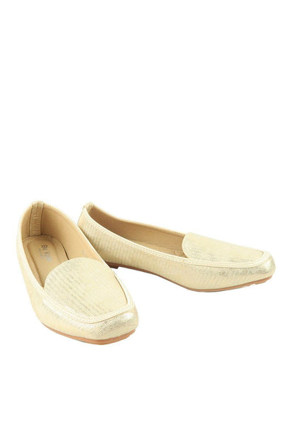 รองเท้าคัตชูส้นแบน - Golden Loafer Slip On Flat