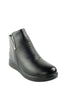 รองเท้าบูท กันหนาว - Modern Low-Heels Flat Leather Ankle Boots