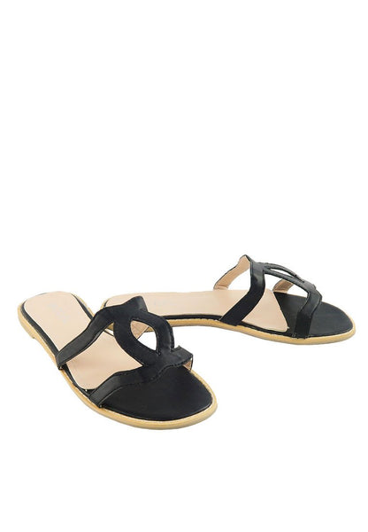 รองเท้าแตะแฟชั่น - Cross Straps Flats Sandals