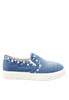 รองเท้าผ้าใบเดนิมลายสตาร์ - Stars Denim Platfrom Sneaker Flat Shoes