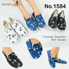 รองเท้าส้นแบนแคนวาสลายสมอ No.1584 - Anchor Printed Canvas Sneaker Flat Shoes