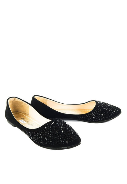 รองเท้าคัชชูส้นแบน A-179 - Basic Round Toe Ballet Flats