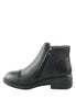 รองเท้าบูท กันหนาว - Modern Low-Heels Flat Leather Ankle Boots