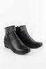 รองเท้าบูทหนังแต่งขนรุ่น 520 - Faux Fux Patent Leather Ankle Boots