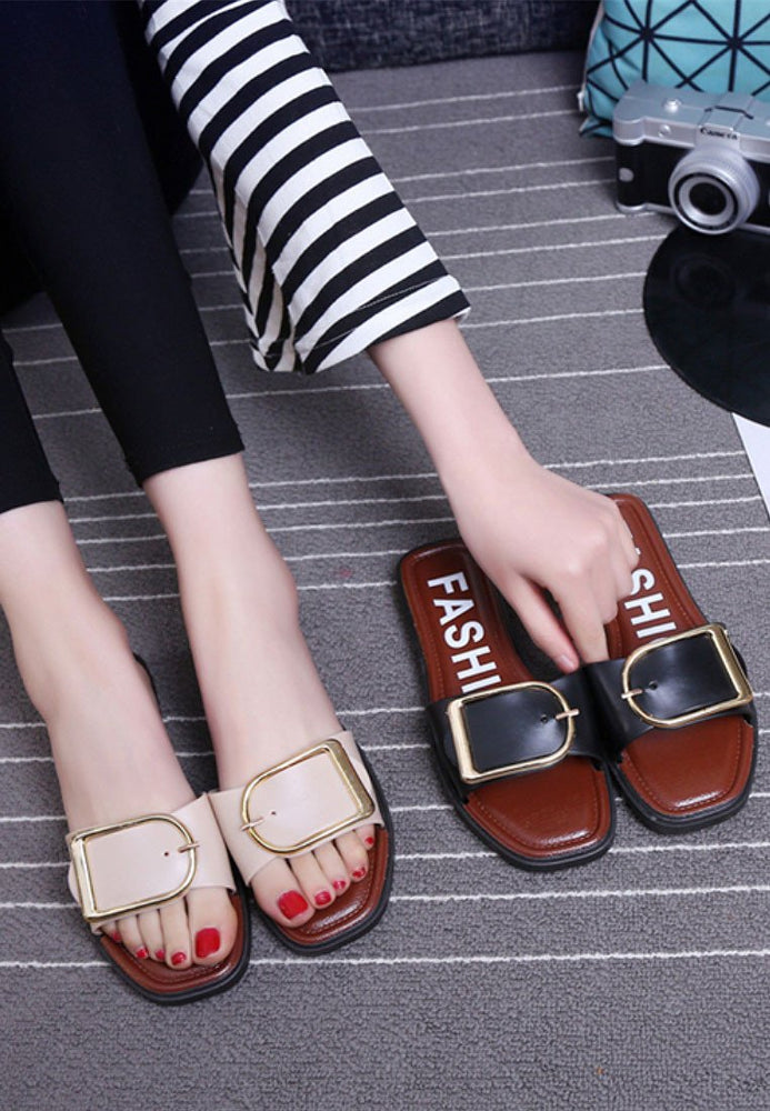 รองเท้าแตะ Fashion No.1825 - Belt Buckle Slippers Sandals