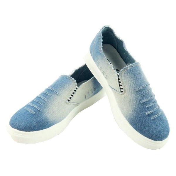 รองเท้าผ้าใบ แฟชั่น สไตล์ลำลอง - 2016 New Denim Canvas Casual Sneakers