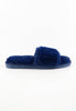 รองเท้าแตะขนเฟอร์  - Plush Faux Fur Rubber Sole House Slipper