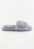 รองเท้าแตะขนเฟอร์  - Plush Faux Fur Rubber Sole House Slipper