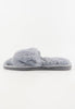 รองเท้าแตะขนเฟอร์  - Plush Faux Fur Rubber Sole House Slipper