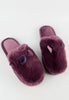 รองเท้าแตะขนเฟอร์ - Plush Faux Fur House Rubber Sole Slipper