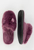 รองเท้าแตะขนเฟอร์ - Plush Faux Fur House Rubber Sole Slipper