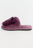 รองเท้าแตะขนเฟอร์ - Plush Faux Fur House Rubber Sole Slipper