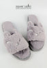 รองเท้าแตะขนเฟอร์ - Plush Faux Fur House Rubber Sole Slipper