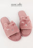 รองเท้าแตะขนเฟอร์ - Plush Faux Fur House Rubber Sole Slipper