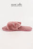 รองเท้าแตะขนเฟอร์ - Plush Faux Fur House Rubber Sole Slipper