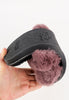 รองเท้าแตะขนเฟอร์ - Cross Straps Plush Faux Fur Rubber Sole House Slipper