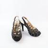 รองเท้าส้นสูงรัดส้นกลิตเตอร์ 9078-133 - Glitter Platform Sandals