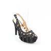 รองเท้าส้นสูงรัดส้นกลิตเตอร์ 9078-133 - Glitter Platform Sandals