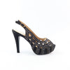 รองเท้าส้นสูงรัดส้นกลิตเตอร์ 9078-133 - Glitter Platform Sandals