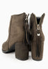 รองเท้าบูทแฟชั่นส้นสูงแต่งพู่ - Pointed Toe Mid Heel Ankle Boots