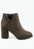 รองเท้าบูทแฟชั่นส้นสูง - Pointed Toe Mid Heel Ankle Boots