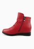 รองเท้าบูทหนังกันหนาวเสริมส้นภายใน ไซส์พิเศษ - Wedge Leather Ankle Boots