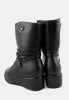 รองเท้าบูทหนัง กันหนาว ไซส์พิเศษ - Leather Wedge Riding Mid-Calf Boots