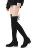 รองเท้าบูทกำมะหยี่ยาว - Women's Knee High Stretch Boot