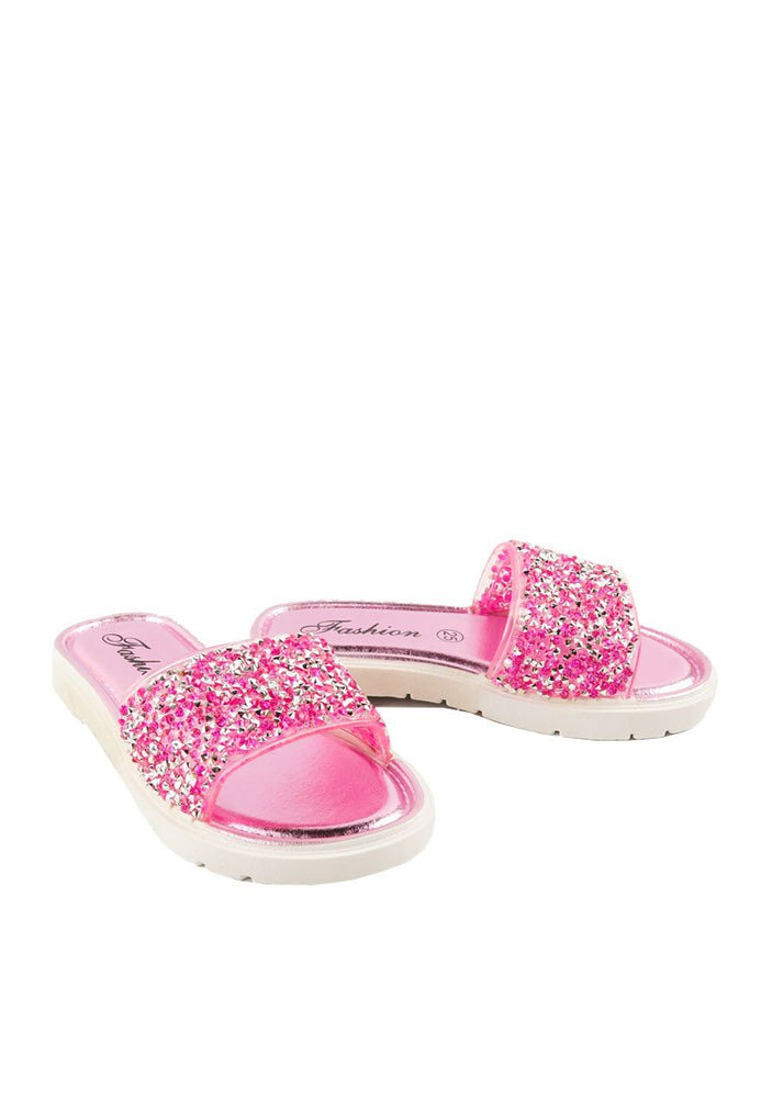 รองเท้าแตะเด็กแต่งกากเพชร - Kid Gliter Rubber Sandal