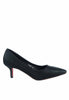 รองเท้าส้นสูงหัวแหลมคลาสสิค K9097 - Classic Slip On Pointed Toe Low Kitten Heel Pumps Shoes