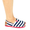 รองเท้าส้นแบนผ้าแคนวาส WX420 - Casual Stripes Canvas Flats Shoes