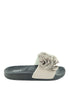 รองเท้าแตะแต่งดอกไม้ No.M-3 - Rubber Floral Slipper Sandals