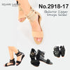 รองเท้าแตะส้นเตารีด - Gladiator Zipper Straps Sandal