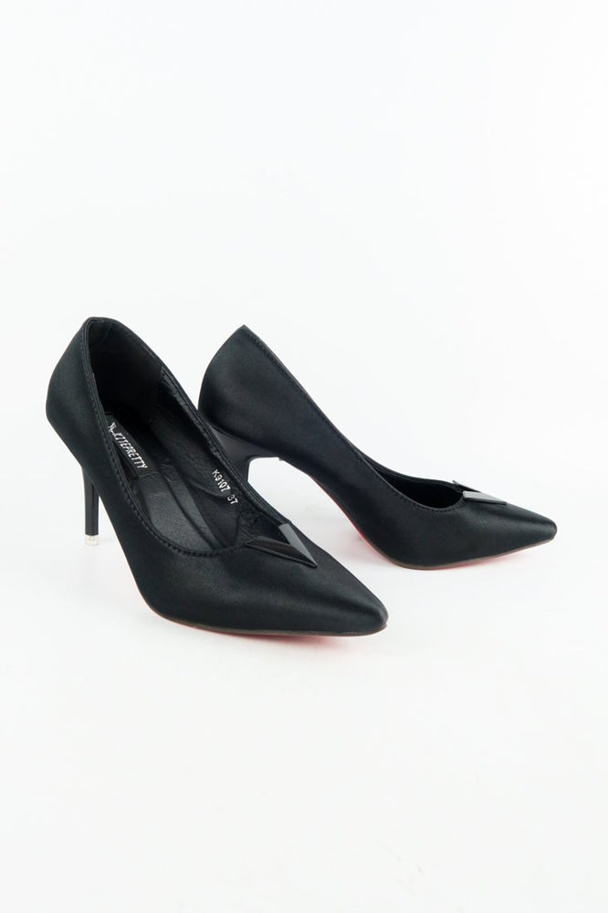 รองเท้าส้นสูงหัวแหลมคลาสสิค - Classic Slip On Pointed Toe Low Kitten Heel Pumps Shoes