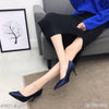 รองเท้าส้นสูงหัวแหลมคลาสสิค - Classic Slip On Pointed Toe Low Kitten Heel Pumps Shoes