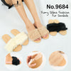 รองเท้าแตะเเต่งขนเฟอร์ - Furry Slides Fashion Fur Sandals