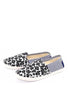 รองเท้าผ้าใบแคนวาสส้นแบนลายปริ้นแต่งริ้ว - Leopard Printed-Stripe Sneaker Shoes