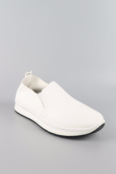 รองเท้าผ้าใบเเบบเสริมส้น W-028 - Girls Fashion Sneaker Slip On