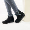 รองเท้าบูทกันหนาว บุขนด้านในอุ่นถึงติดลบ No.915 - Winter Faux Suede Zipper  Fur Lined Ankle Boots