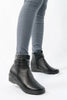 รองเท้าบูทหนังแต่งขน รุ่น 512 - Faux Fux Patent Leather Ankle Boots