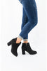 รองเท้าบูทแฟชั่นส้นสูง - Pointed Toe Mid Heel Ankle Boots