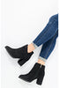 รองเท้าบูทแฟชั่นส้นสูง - Pointed Toe Mid Heel Ankle Boots