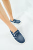 รองเท้าผ้าใบเดนิมลายสตาร์ - Stars Denim Platfrom Sneaker Flat Shoes