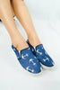 รองเท้าส้นแบนแคนวาสลายสมอ No.1584 - Anchor Printed Canvas Sneaker Flat Shoes