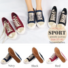 รองเท้าผ้าใบสไตล์สปอร์ต - Double Upper Lace Up Fashion Sneaker