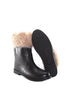 รองเท้าบูทหนังรับเบอร์ กันหิมะกันหนาว แต่งเฟอร์ - Mid Calf Waterproof Rainboots With Fur