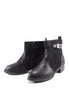 รองเท้าบูทหนังแต่งเข็มขัด - Buckle Flat Ankle Boots